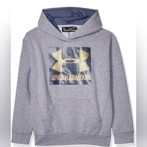 Under Armour Heather Grey Unisex Pullover Hoodie Sz Youth XL